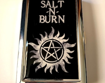 Supernatural Salt n Burn Cigarette or Card Case or Wallet Tin