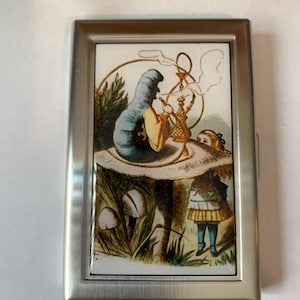 Alice In Wonderland Hookah Smoking Caterpillar Card Case or Wallet image 2