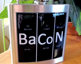 Fiaschetta per liquori da tavolo Bacon Element in acciaio inossidabile da 6 once