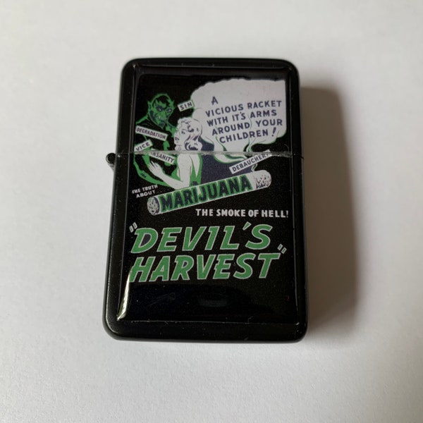 Vintage Poster Devils Harvest Refillable Lighter