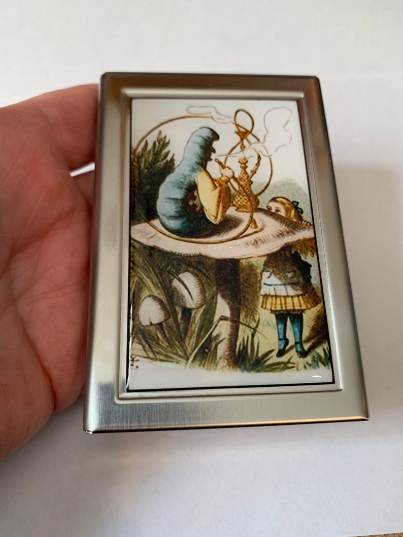 Alice In Wonderland Hookah Smoking Caterpillar Card Case or Wallet image 3