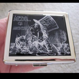 Alice In Wonderland Mad Hatter MEDS OR MADNESS 7 Day Pill Box image 8