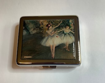 Degas Ballerina Art 8 Day Pill Box With Mirror