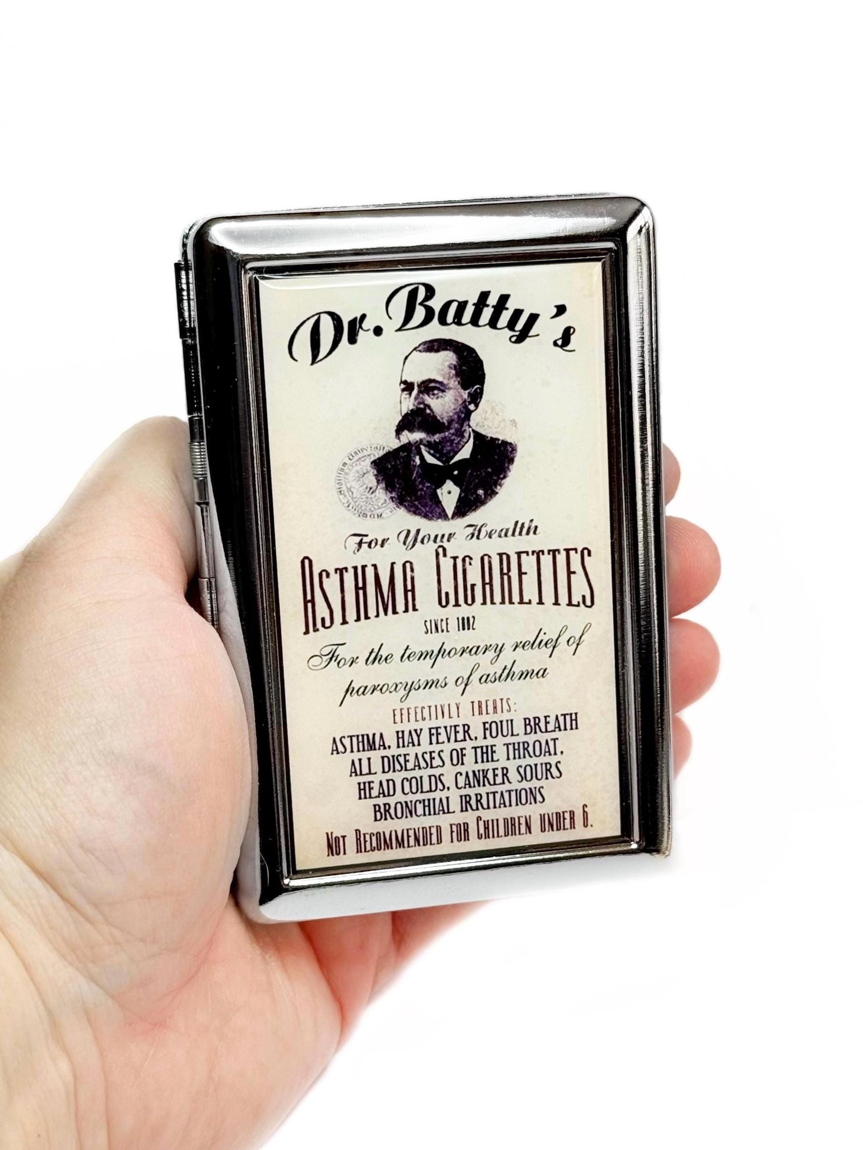 did doctors prescribe cigarettes for asthma Vintage Poster Asthma Cigarettes Cigarette or Card Case or Wallet