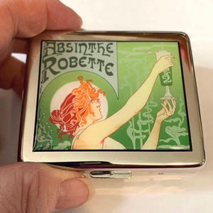 Absinthe Robette Green Fairy Vintage Poster 7 Day Pill Box