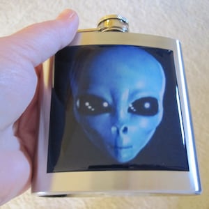 Alien Sci Fi Liquor Hip Flask