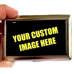 Porte-cigarettes ou étui pour cartes/porte-monnaie sur mesure avec l'image de votre choix