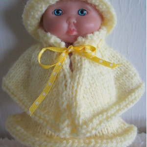 Knitting Pattern Springtime Cape & Skirt Set 5 inch Chubby Berenguer Baby Dolls WG320 doll clothes