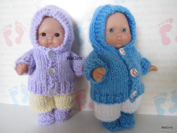 Knit Pattern Download Winter Hoodie Set For 5 Inch Chubby Berenguer Baby Dolls Snow Pants And Boots Pdf Free Shipping Instant