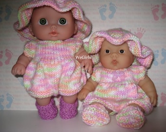 Download Doll Knit Pattern Summer Playsuit for Lil Cutesies & 8inch Chubby Lots to Love Berenguer Doll now instant download