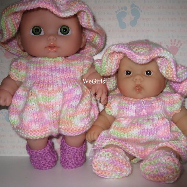 Download Doll Knit Pattern Summer Playsuit for Lil Cutesies & 8inch Chubby Lots to Love Berenguer Doll now instant download