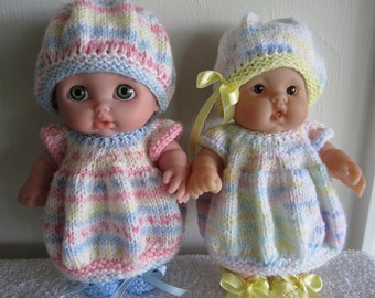 Baby Doll Knitting Pattern Bubble Dress Set for 8 inch Lots to Love and Lil Cutesies Baby Dolls Berenguer