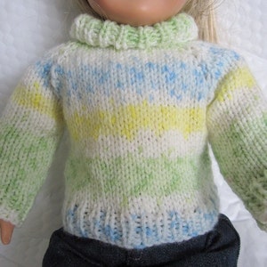 Knitting Pattern for 18 inch Dolls Easy Top Down Turtleneck Instant Pattern download now available no shipping or waiting