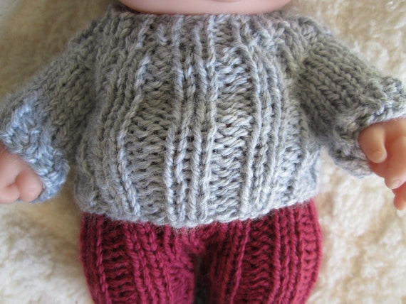Instant PDF Digital Download premature baby doll sweater trousers beret knitting pattern 1420 1461