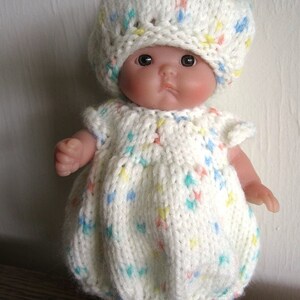 Knitting Pattern Berenguer Baby Doll Bubble Dress Set for the 5 inch Itty Bitty Doll instant digital download image 4