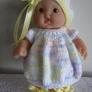 Baby Doll Knitting Pattern Bubble Dress Set for 8 inch Lots to Love and Lil Cutesies Baby Dolls Berenguer image 4