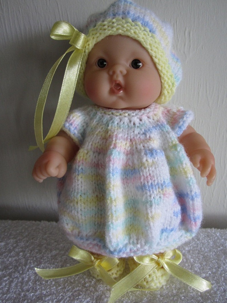 Baby Doll Knitting Pattern Bubble Dress Set for 8 inch Lots to Love and Lil Cutesies Baby Dolls Berenguer image 4