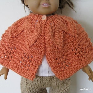 Modèle de tricot pour poupées de 18 pouces Châle en dentelle feuillue tricoté de haut en bas facile Téléchargement instantané maintenant disponible