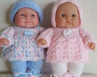 Berenguer Baby Doll Knit Pattern Angel Top Pram Set for 8 inch lots to love baby doll instant download