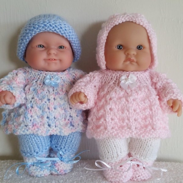 Berenguer Baby Doll Knit Pattern Angel Top Pram Set pour lots de 8 pouces pour aimer le téléchargement instantané de la poupée bébé