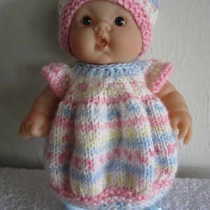 Baby Doll Knitting Pattern Bubble Dress Set for 8 inch Lots to Love and Lil Cutesies Baby Dolls Berenguer image 2