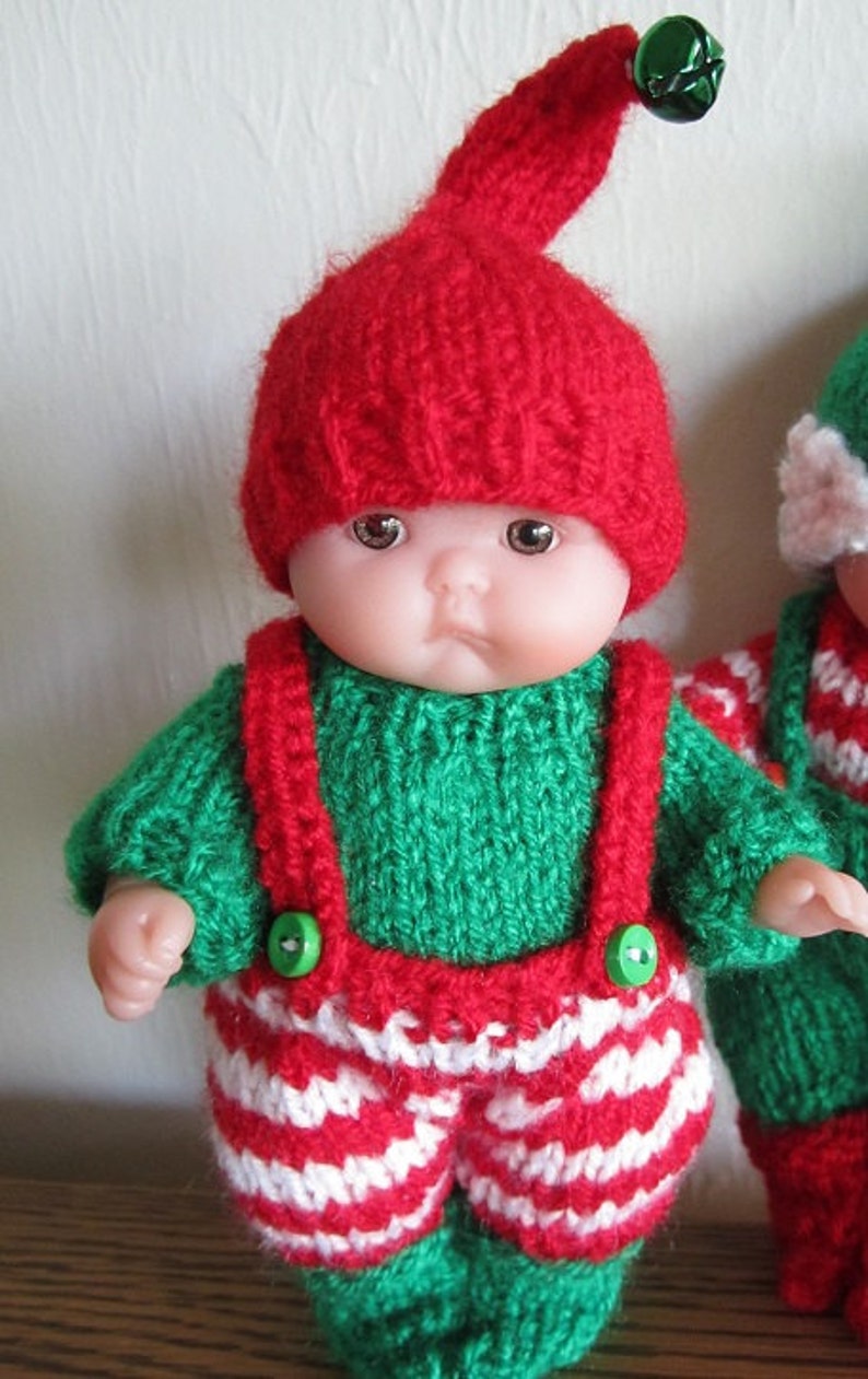 Santa's Itty Bitty Elf Knitting Pattern 5 Inch Chubby Lots to Love