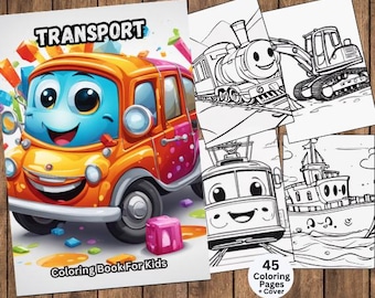 Transport Coloring, Transportation Coloring Page, Kids Coloring, Vehicle Coloring, Car Coloring, Transportation, Birthday Party, Party Favor