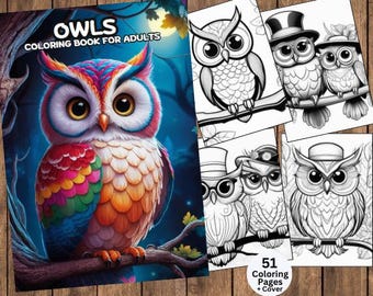 Owls Coloring Pages, Floral Owls Coloring, Owls Coloring, Patterned Owl Coloring, Animal Coloring Page, Adult Coloring, Owl, Bird Coloring