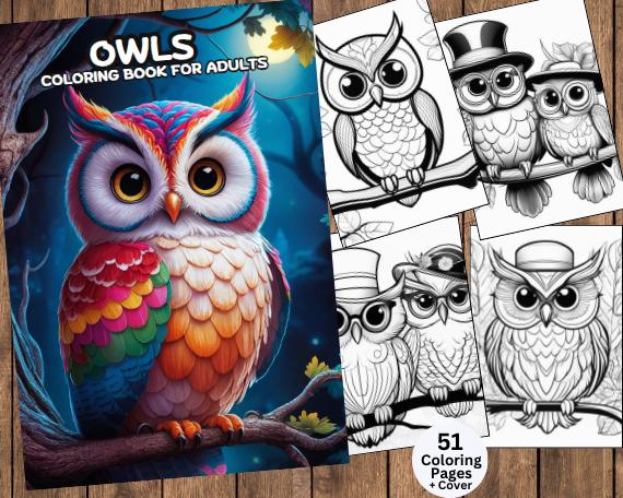Owls Coloring Pages, Floral Owls Coloring, Owls Coloring, Patterned Owl Coloring, Animal Coloring Pa