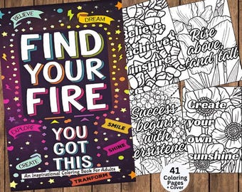 Adult Motivational Quotes Coloring Pages, Affirmation Coloring Book, Self-Love Affirmation Coloring Page, Inspirational Positive Life Quotes