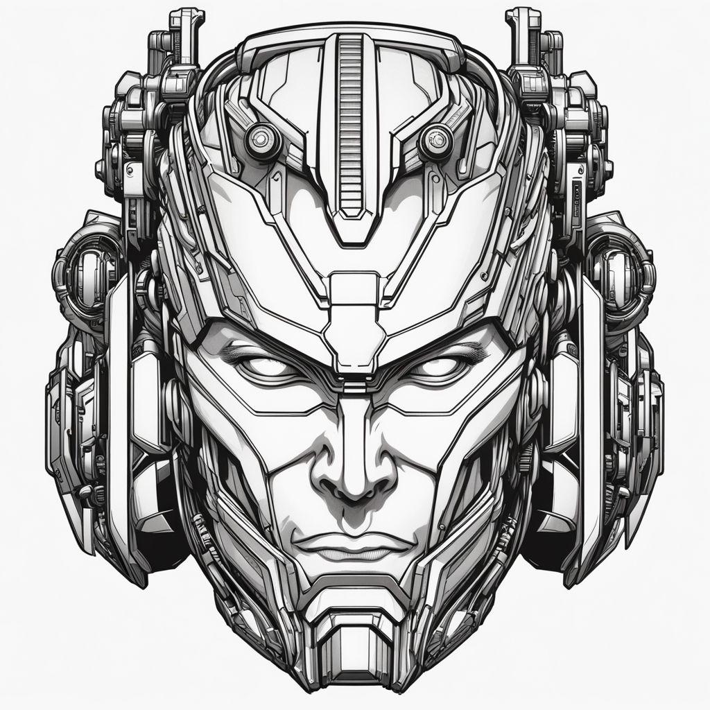 Cyborg Coloring, Futuristic Coloring, Superhero Coloring, Sci-fi ...