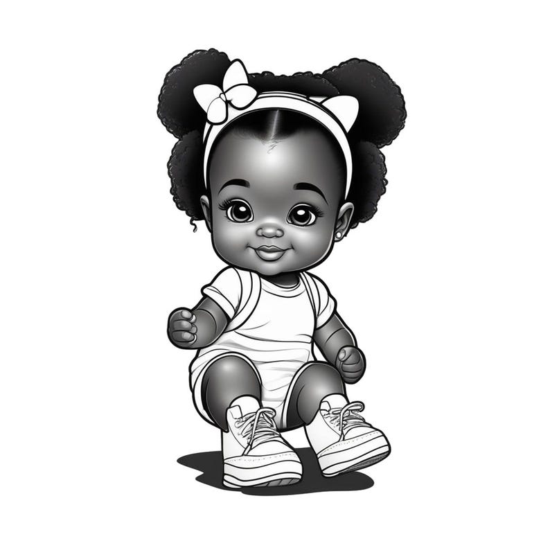 Black Baby Coloring, Black Girl Coloring, Black Princess, Queen