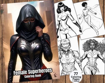 Superhero Coloring Pages, Legendary Heroes, Printable Coloring Pages, Earth's Protectors, Comic Coloring, Female Superhero, Female Protector