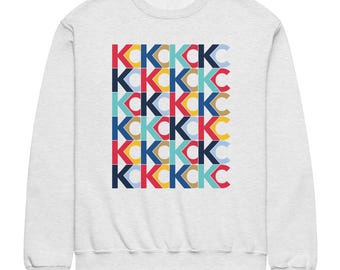 Felpa sportiva Kansas City / Felpa girocollo unisex con motivo multicolore KC