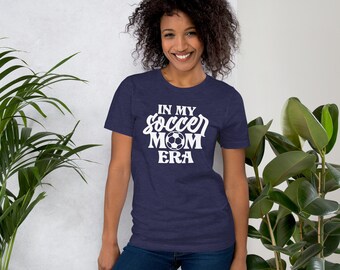 Camiseta de lona Bella de la era de las mamás futboleras / Colores del equipo personalizados