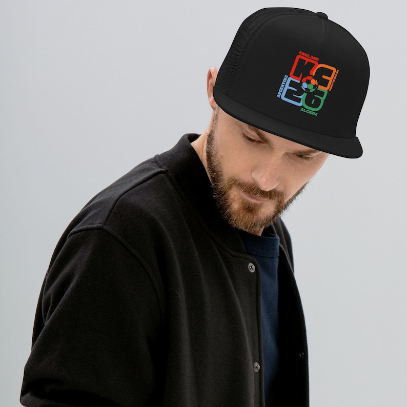 Kansas City 2026 World Cup Soccer Trucker Hat | England Netherlands Argentina Algeria | Adjustable Mesh Back Hat | Designed in KC