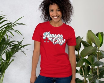 Kansas City Current T-shirt | KC voetbal Bella-canvasshirt voor dames