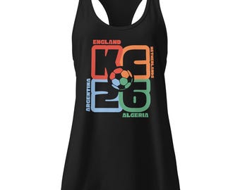 Kansas City 2026 Women's World Cup Soccer Fan Tank Top | England, Netherlands, Argentina, Algeria荣耀