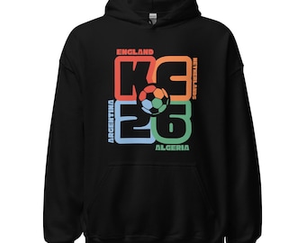 Sudadera con capucha de fútbol de Kansas City 2026 / Sudadera con capucha para aficionados de Inglaterra, Países Bajos, Argentina y Argelia de la Copa Mundial