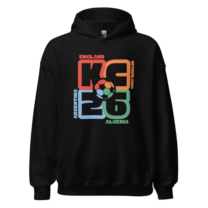 Kansas City 2026 Soccer Hoodie | KC England Netherlands Argentina Algeria Sweatshirt | World Cup Fan Adult Unisex Sweatshirt