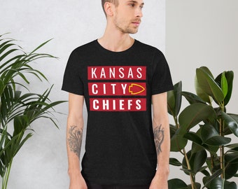 Camiseta de los Kansas City Chiefs / Camiseta de lona Bella con gráfico de punta de flecha
