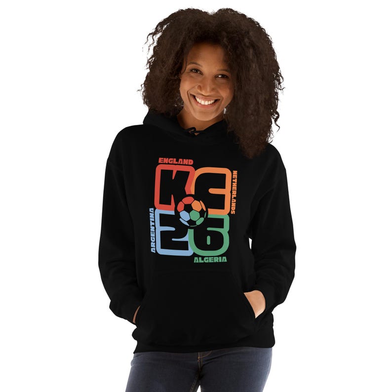 Kansas City 2026 Soccer Hoodie | KC England Netherlands Argentina Algeria Sweatshirt | World Cup Fan Adult Unisex Sweatshirt