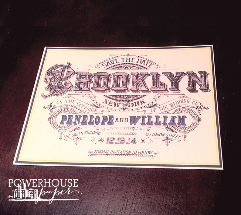 Brooklyn Vintage Save the Date