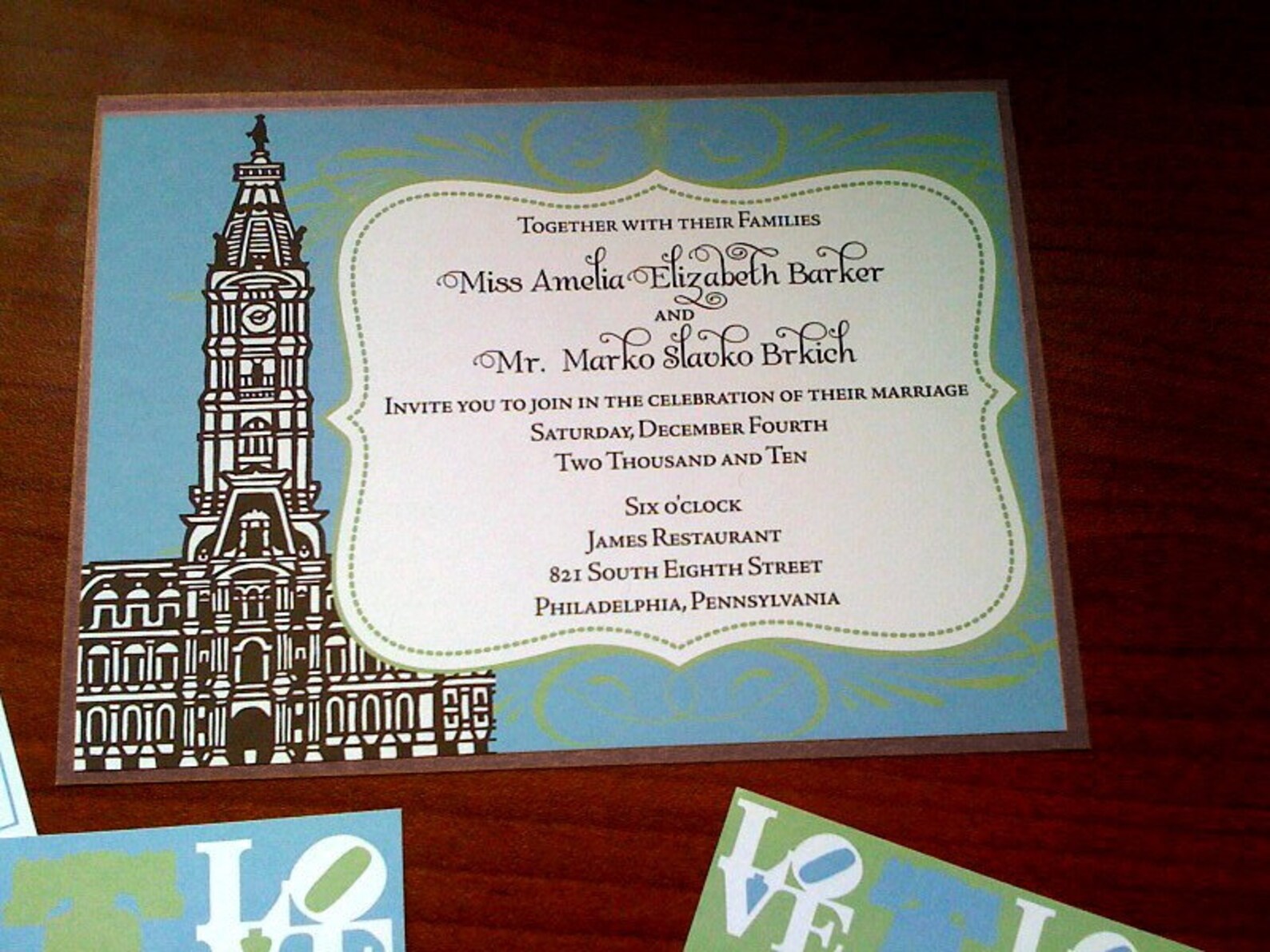 Philadelphia Wedding Invitation Save the Date | Etsy