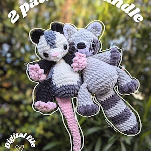 PATRONES DE GANCHILLO de peluche de costura baja de Trash Squad