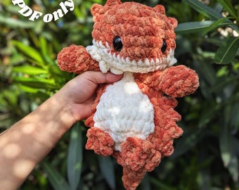 Pogon the bearded dragon SNUGGLER CROCHET PATTERN