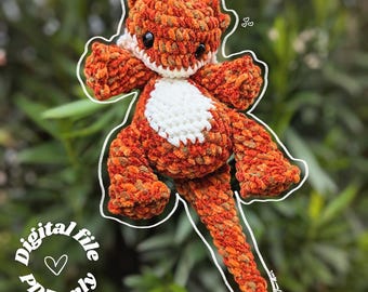 Pogon the bearded dragon low sew PLUSHIE CROCHET PATTERN