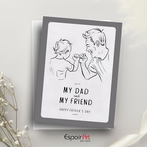 Tarjeta PNG del Día del Padre - Regalo para papá de mi hija - Imprimible digitalmente - Ideal para el Día del Padre - Regalo perfecto para papá - Espoir Art Design