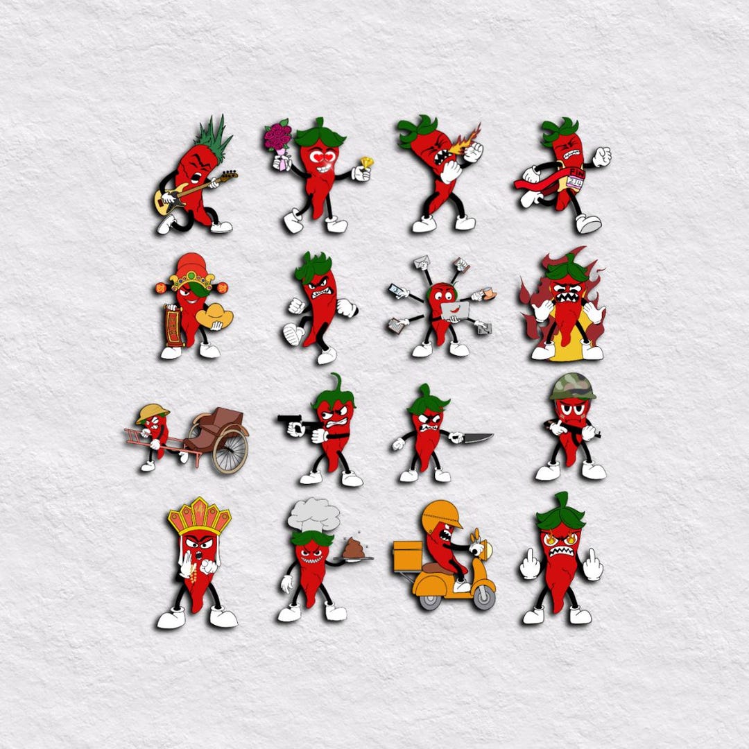 Angry Chili Pepper Emoji - Etsy