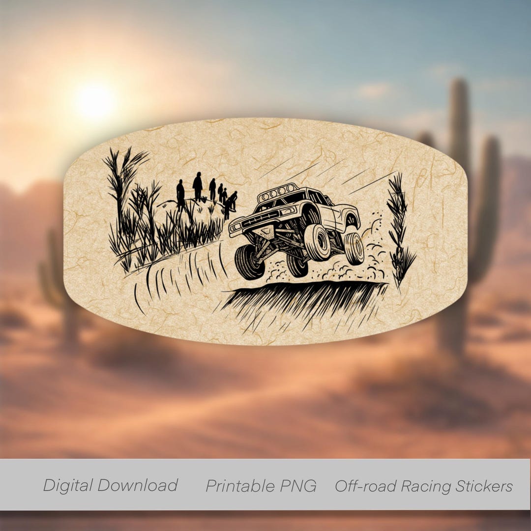 Off Road Racing Sticker Off-road Racing Stickers | Trophy Truck Sticker Pack | Desert ...